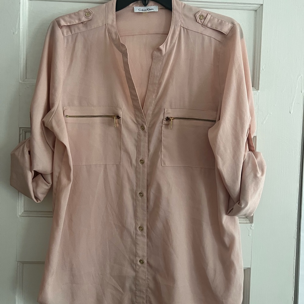 Calvin Klein Blush button down